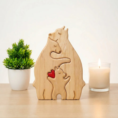 Escultura Familiar en Madera