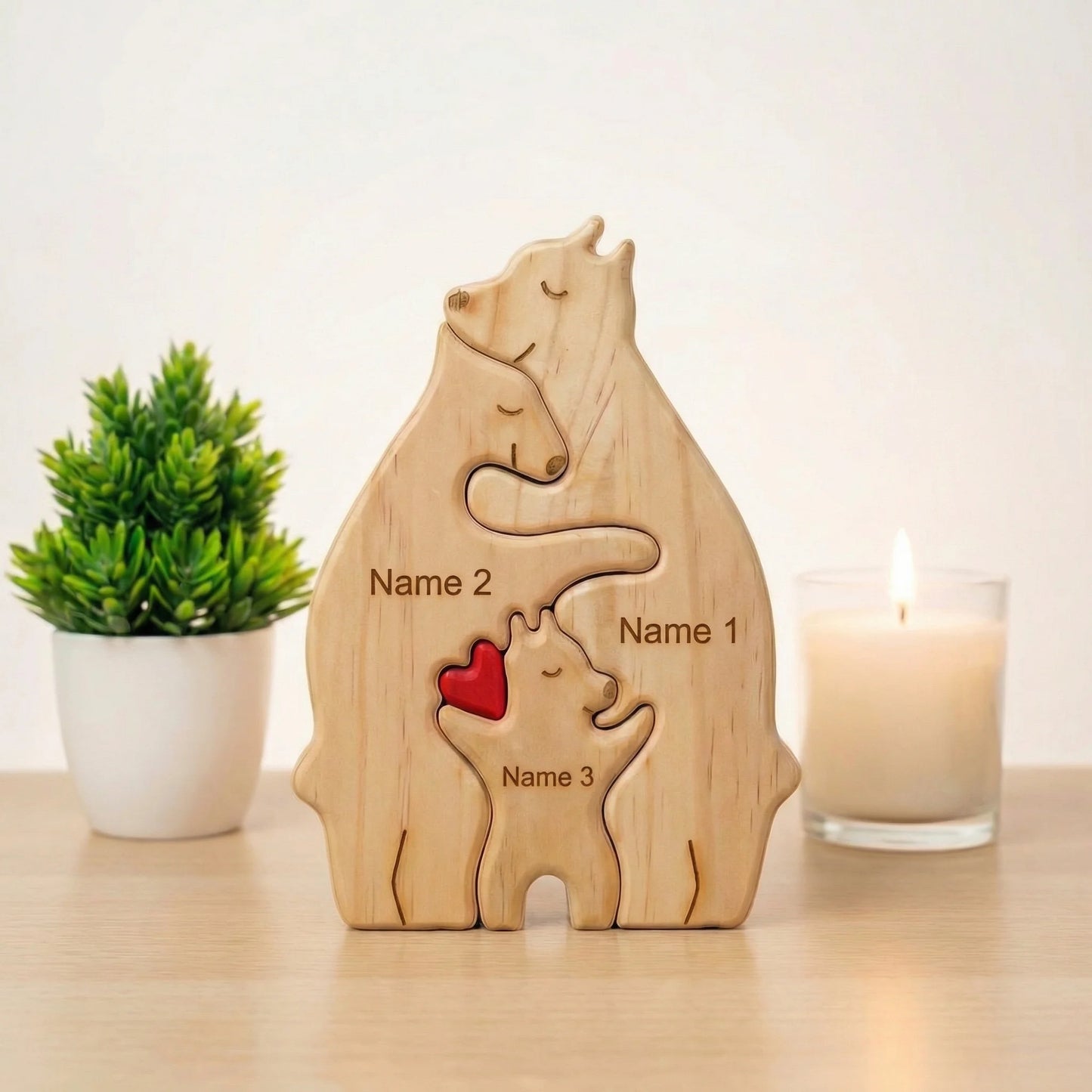 Escultura Familiar en Madera